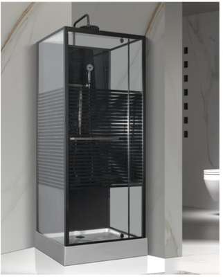 Fashion Pivot Door, kątowe prysznice, kwadratowy prysznic z szarą tacą akrylową, złoty aluminium